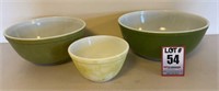 Pyrex Green Mixing Bowls