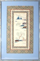 CHINESE SILK EMBROIDERED FRAMED TEXTILE