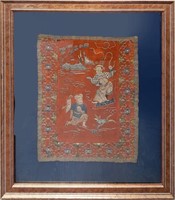 CHINESE 18TH CENTURY EMBROIDERED TAPESTRY