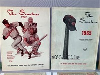 Washington Senators baseball programs 1965 & 1967