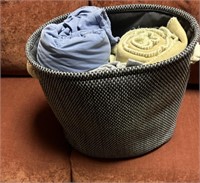 basket of blankets