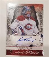 Carey Price Autographed Upper Deck Card 2008-9