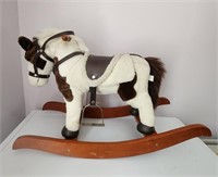 Plush Ride-on Rocking - Horse H:19" L:32"