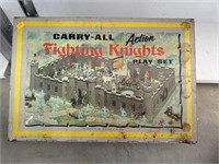 Vintage Fighting Knights Action Play set, metal