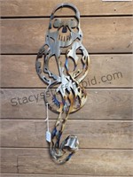 Metal Art Skull & Snake 24 Inch