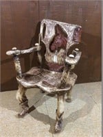 Hand carved western theme arm chair. Very Nice