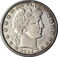 1906 BARBER HALF DOLLAR - VF