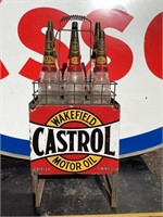 Original 6 Bottle Wakefield Castrol Rack Complete