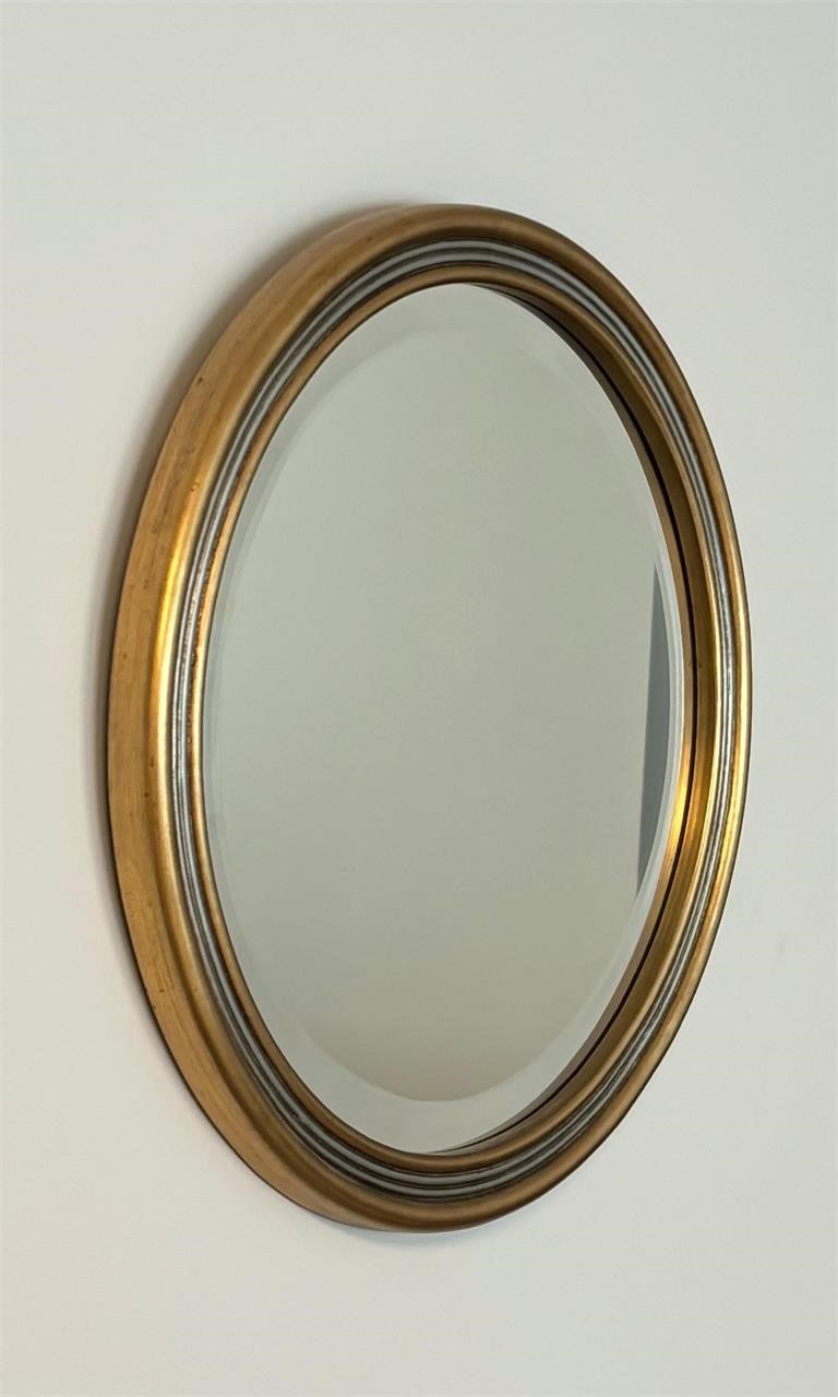 Gold Round Mirror