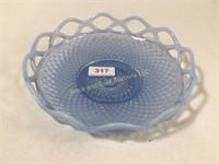 Blue opal lace edge 8" bowl