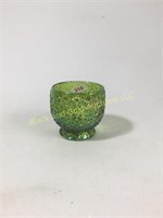 Lime green Daisy & Button 4" bowl