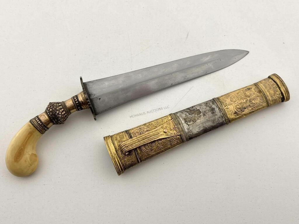 Antique Persian Dagger w/Ivory Handle -
