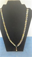 Crystal beaded necklace - 16 inches long
