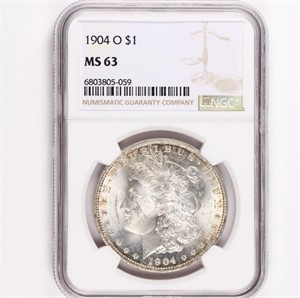 1904-O Morgan Dollar NGC MS63