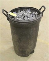 Garbage Can w/8" Commercial Peg Board Hooks