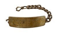 WWII USN 1944 Sterling ID Bracelet