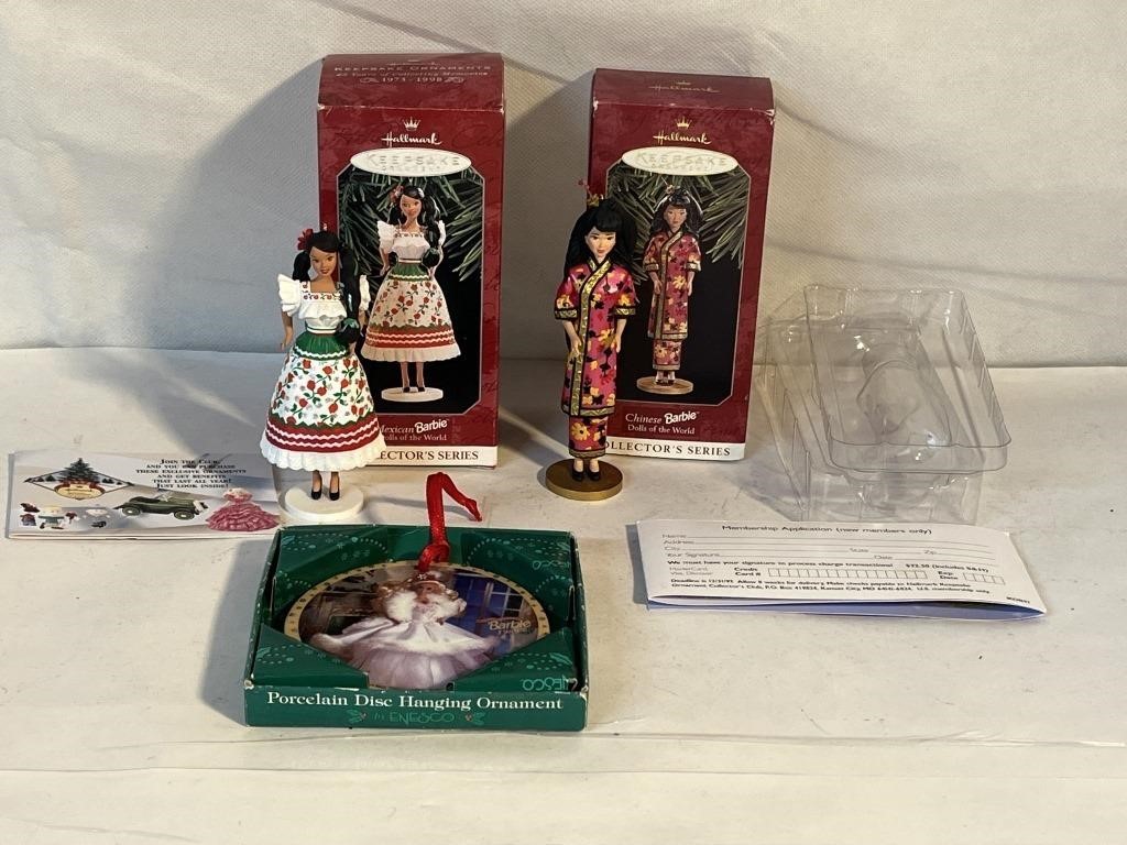 3 HALLMARK KEEPSAKE BARBIE ORNAMENTS