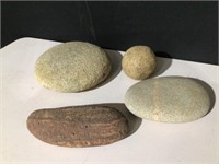 (4) Lot of Possible Native American Stones,Rocks