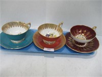 3 Cups & Saucers - Aynsley