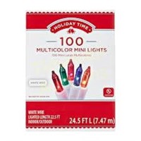 Holiday Time Multicolor Mini Lights  24.5'  100