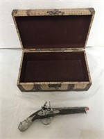 JEWELRY BOX, TOY CAP GUN