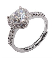 925S1.0ct Moissanite Diamond Ring