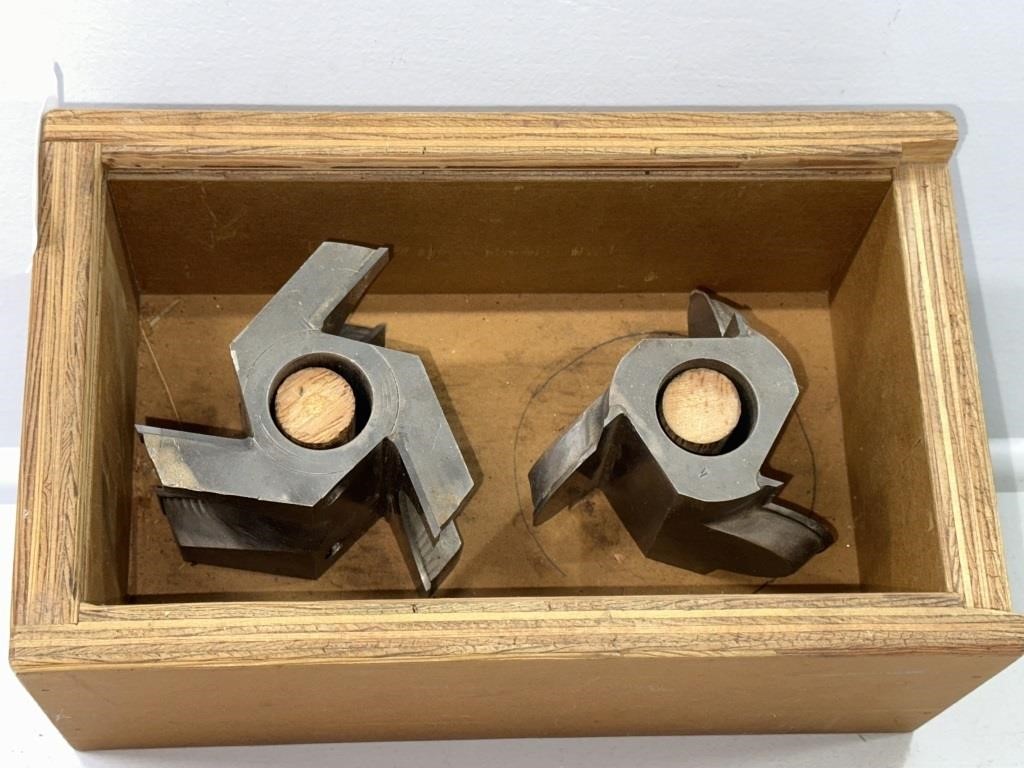 Shaper Cutters in wood box