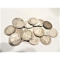 (25) Barber Quarters - 90% Silver Mixed Grades