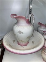 Porcelain Pitcher and Bowl Set