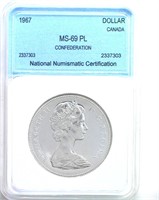 1967 Dollar NNC MS69 PL Confederation