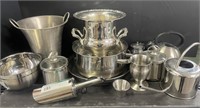An EP Brass Champagne Bucket and a variety of