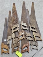 SEVERAL OLD HANDSAWS