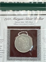 Coin-1921 Morgan Silver Dollar Denver Mint