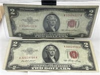 Currency-2 two dollar Bills 1953