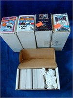 Boxes of hockey cards.