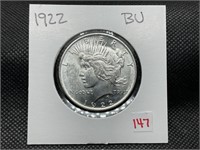 1922 PEACE DOLLAR BU