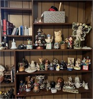 Contents of Shelves- Music Boxes, Figures+