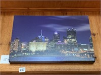 PITTSBURGH AT NIGHT 12" X 18" ON CANVAS BY DANIEL