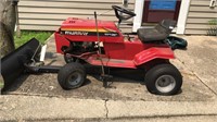 Murray lawn tractor with snow blade attachment.  s