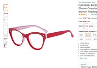 Eyekepper Large Cateye Design Reading Glasses