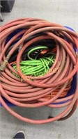 Lot of several heavy duty extension cords, air