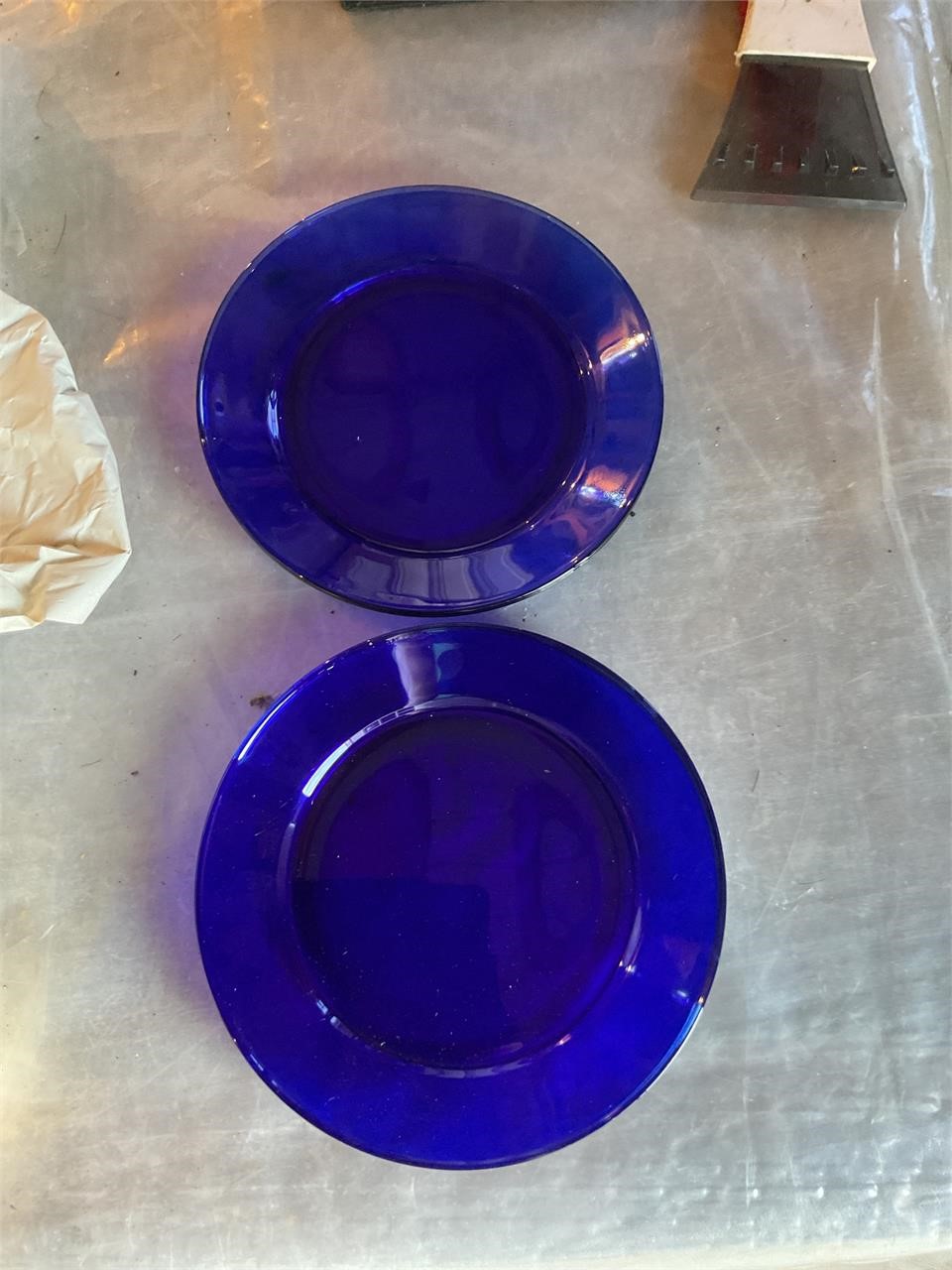 Cobalt glass plates