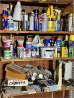 Shelf Contents - Paints - Sprays - Cleaners