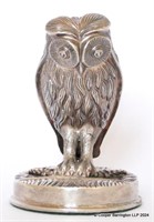 Victorian Peter Orr Madrass Silver Owl Paperweight