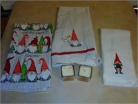 Gnome Dish Towels & Candles