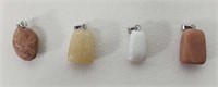 4  stone pendants