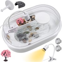 Turtle Tank with Lighting & Rain Shower (White)