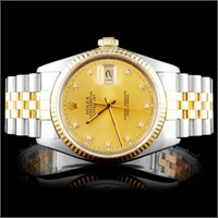 Rolex Two Tone DateJust Diamond Watch