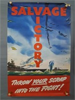 Authentic Salvage Victory Scrapping Litho Poster