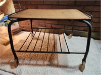 metal rolling accent table